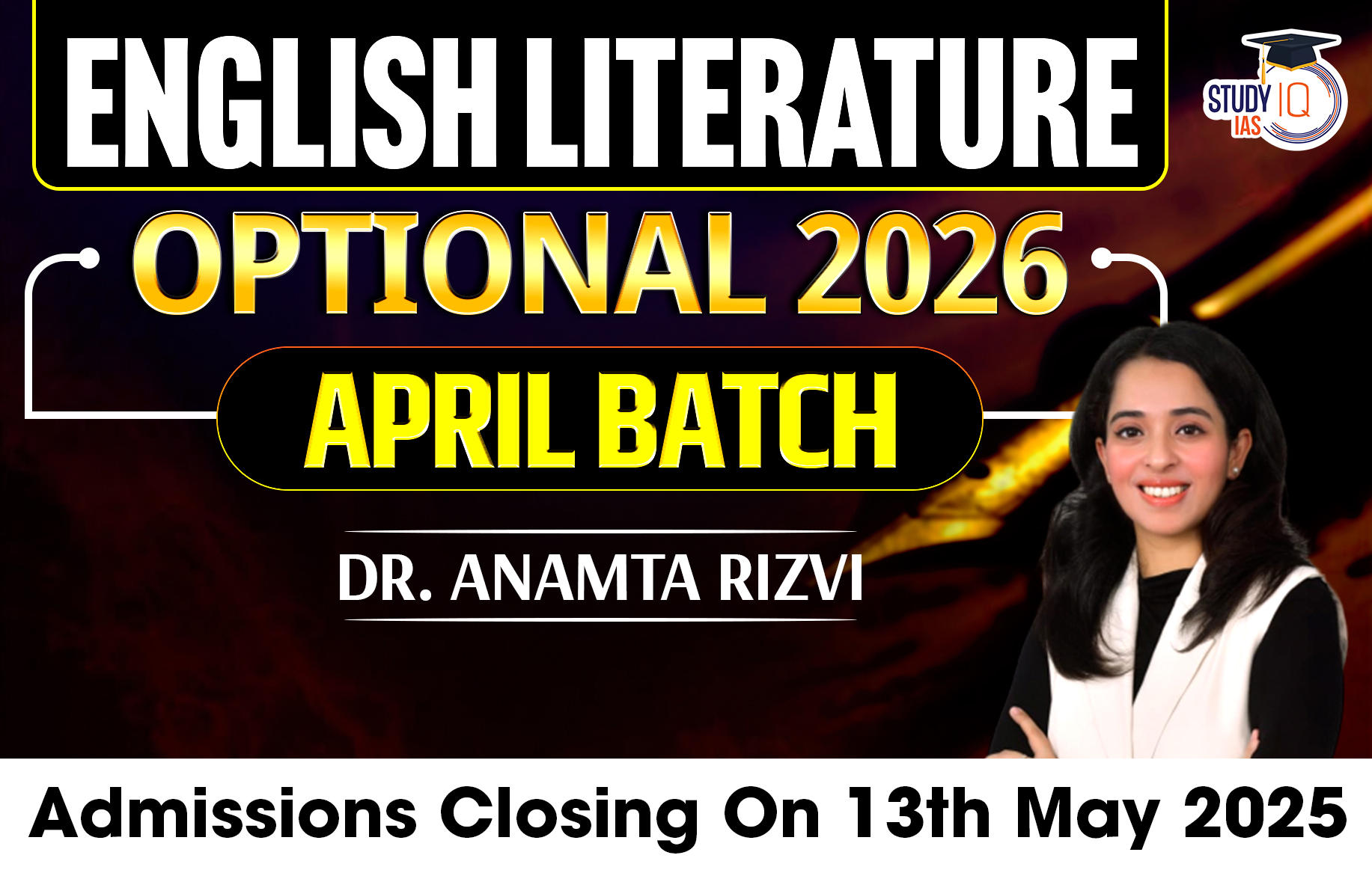 UPSC IAS (Mains) English Literature Optional Live 2026 (Comprehensive) April Batch