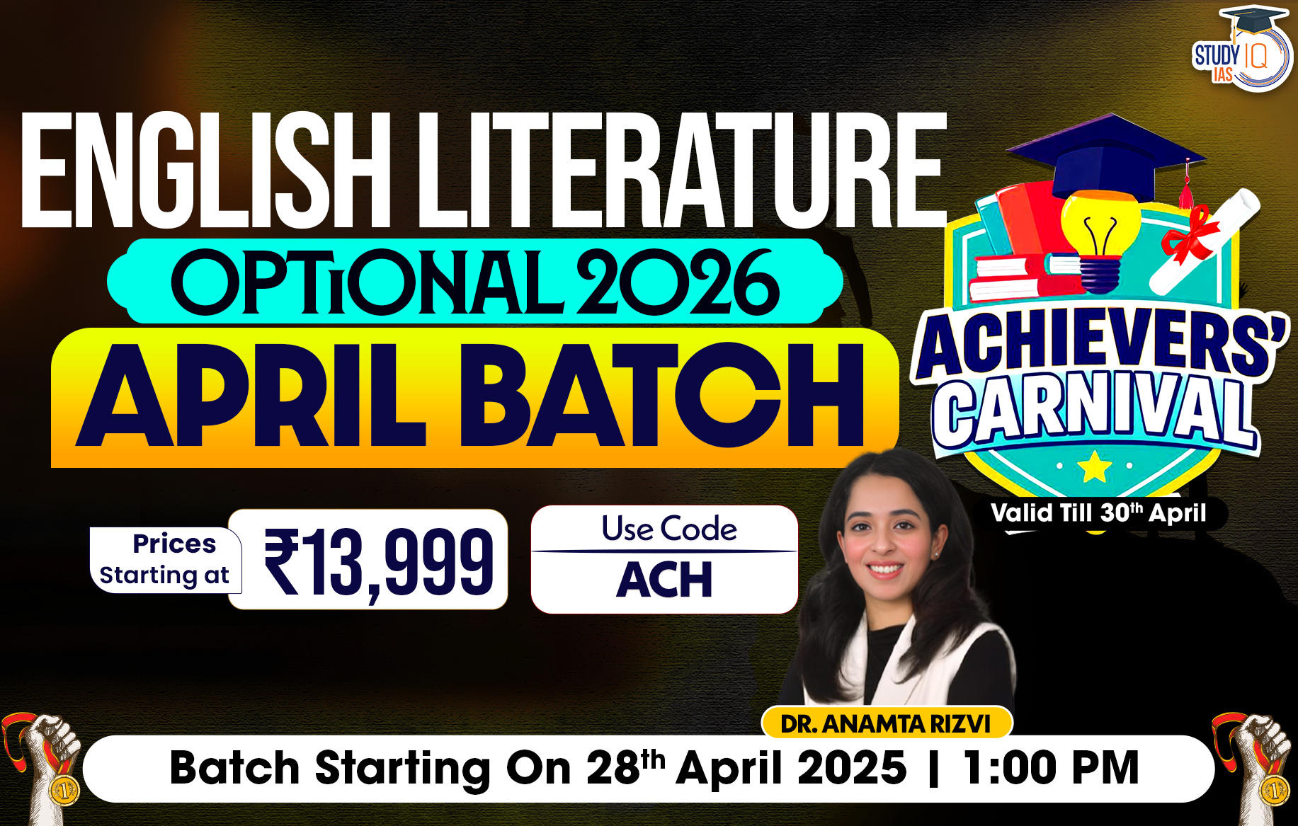 UPSC IAS (Mains) English Literature Optional Live 2026 (Comprehensive) April Batch