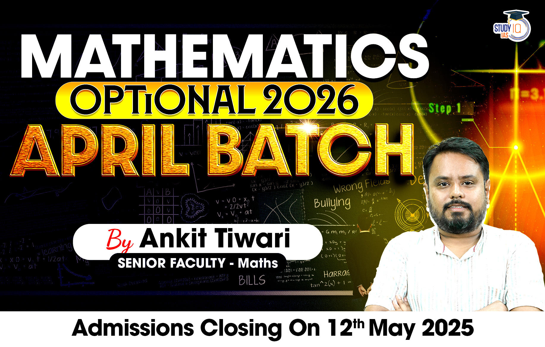 UPSC IAS (Mains) Mathematics Optional Live 2026 (Comprehensive) April Batch