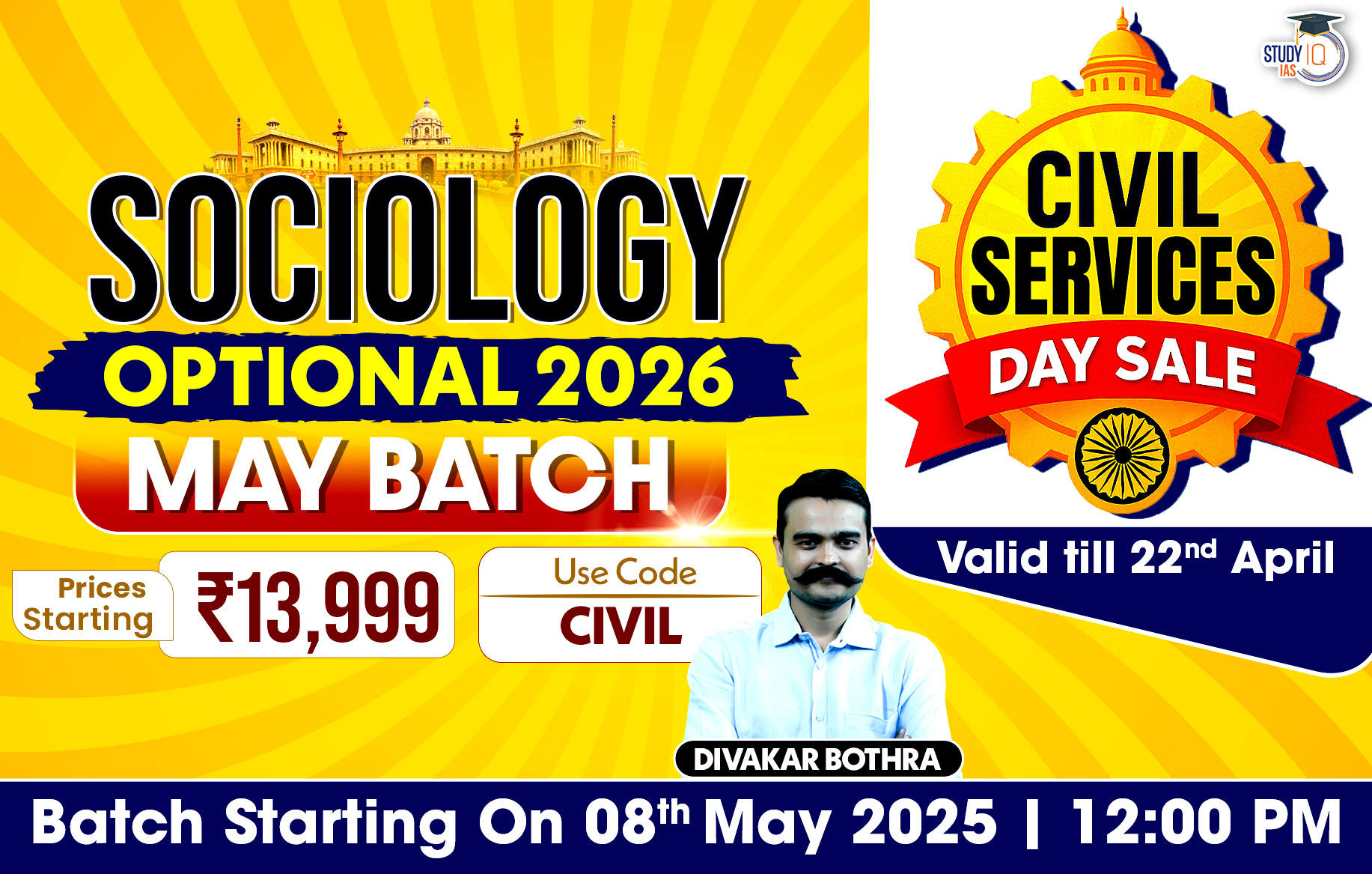 UPSC IAS (Mains) Sociology Optional Live 2026 (Comprehensive) May Batch