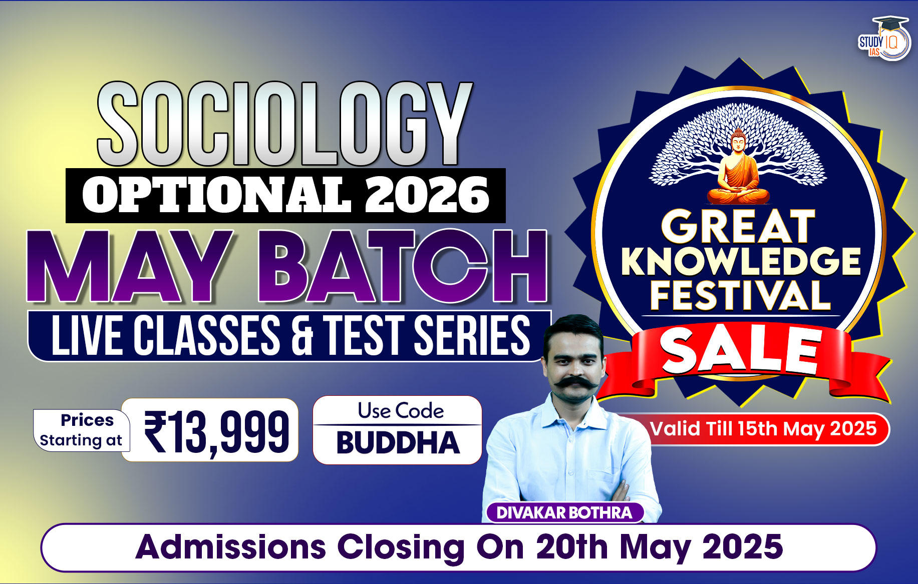 UPSC IAS (Mains) Sociology Optional Live 2026 (Comprehensive) May Batch