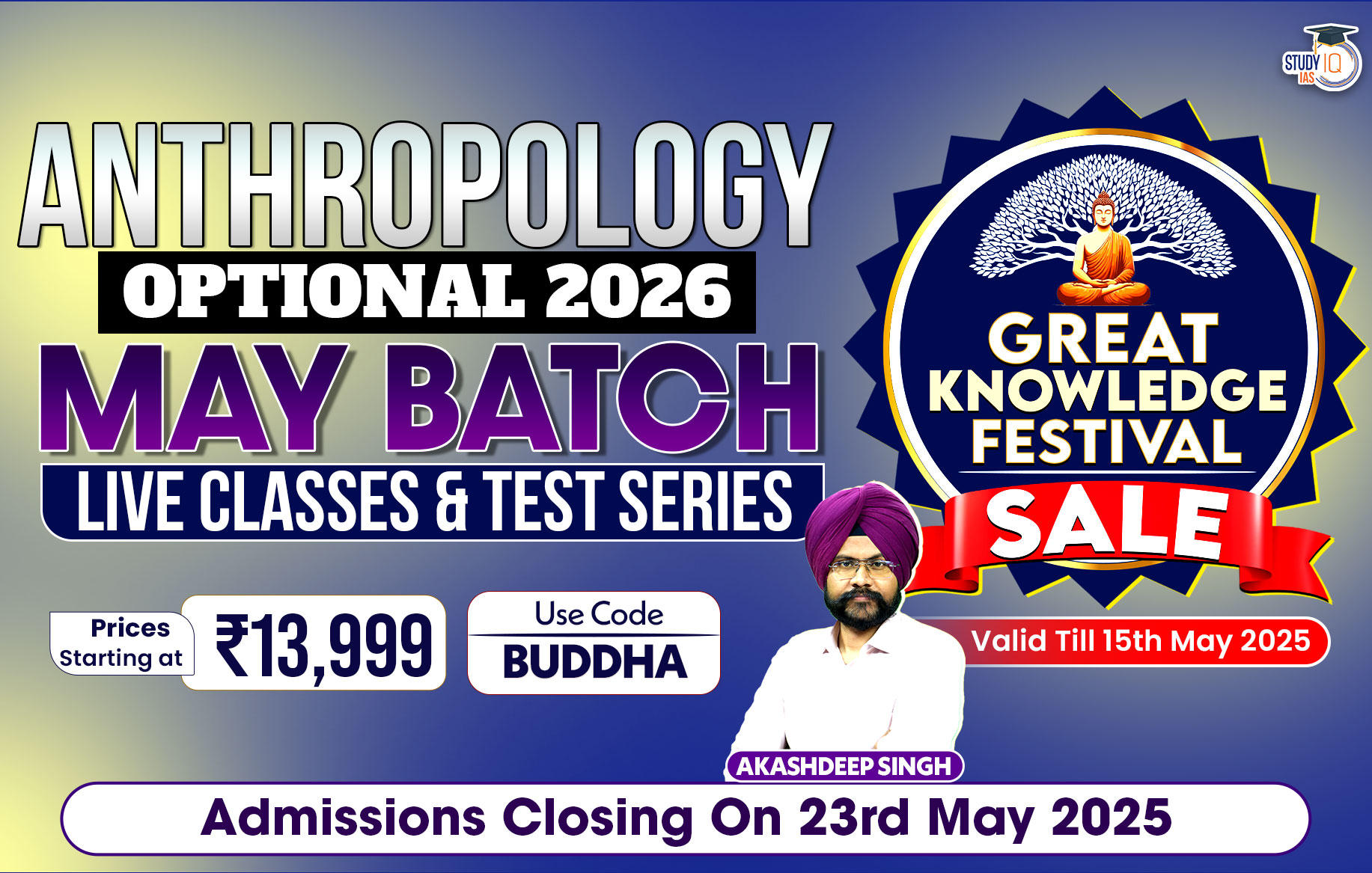 UPSC IAS (Mains) Anthropology Optional Live 2026 (Comprehensive) May Batch
