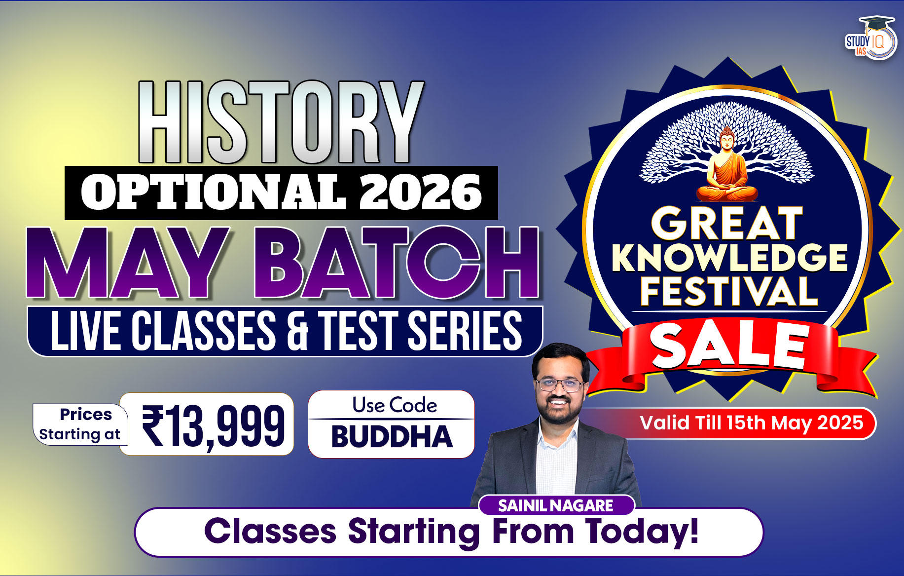 UPSC IAS (Mains) History Optional Live 2026 (Comprehensive) May Batch