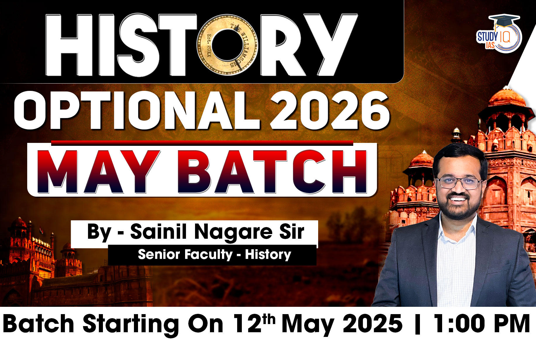 UPSC IAS (Mains) History Optional Live 2026 (Comprehensive) May Batch