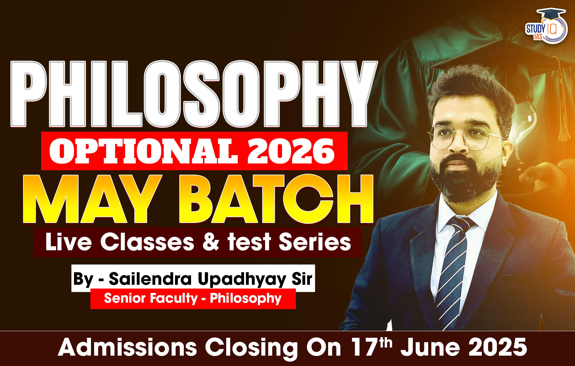 UPSC IAS (Mains) Philosophy Optional Live 2026 (Comprehensive) May Batch