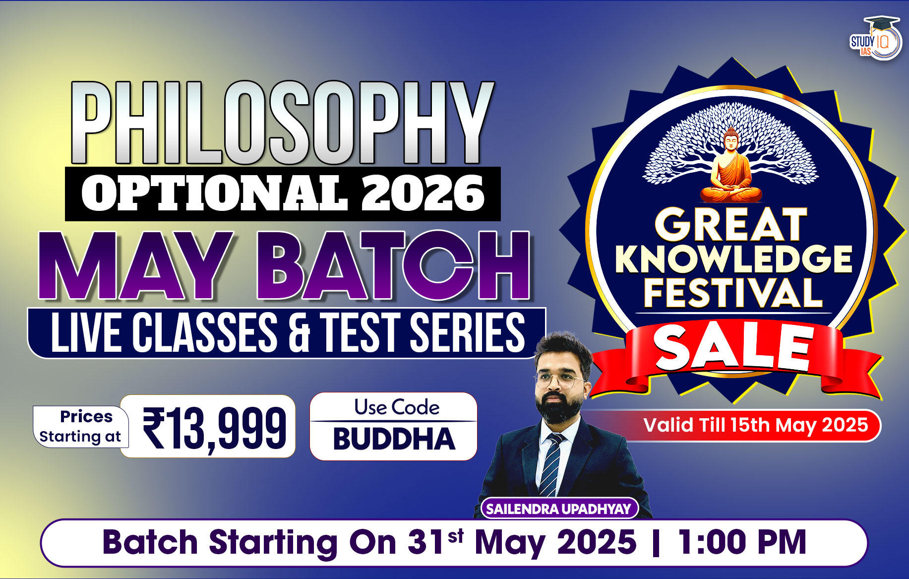 UPSC IAS (Mains) Philosophy Optional Live 2026 (Comprehensive) May Batch
