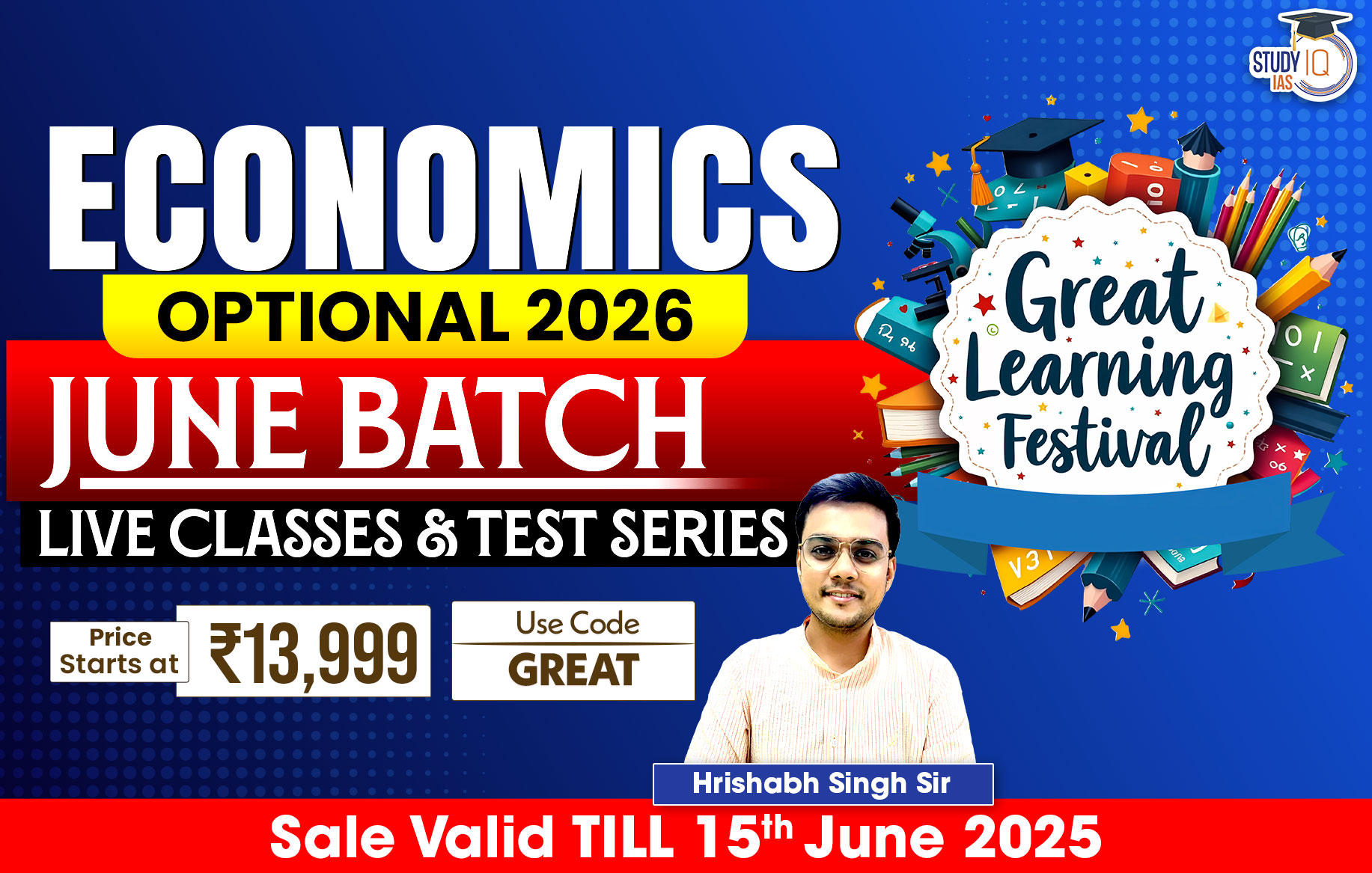 UPSC IAS (Mains) Economics Optional Live 2026 (Comprehensive) June Batch