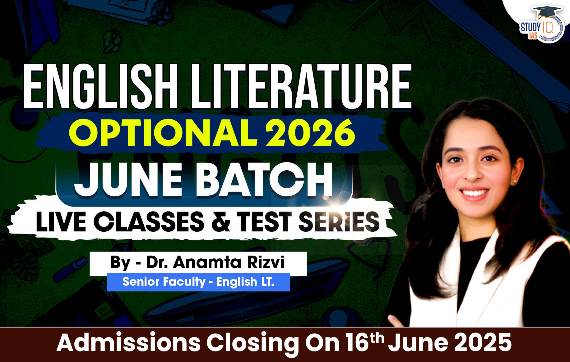 UPSC IAS (Mains) English Literature Optional Live 2026 (Comprehensive) June Batch