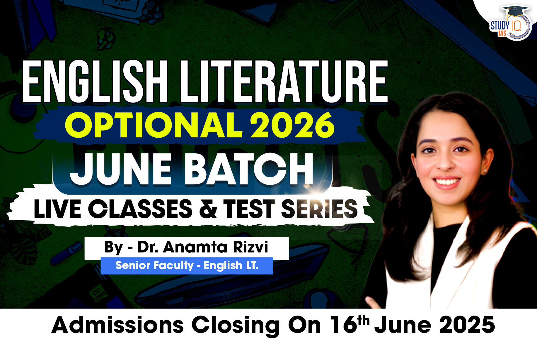UPSC IAS (Mains) English Literature Optional Live 2026 (Comprehensive) June Batch