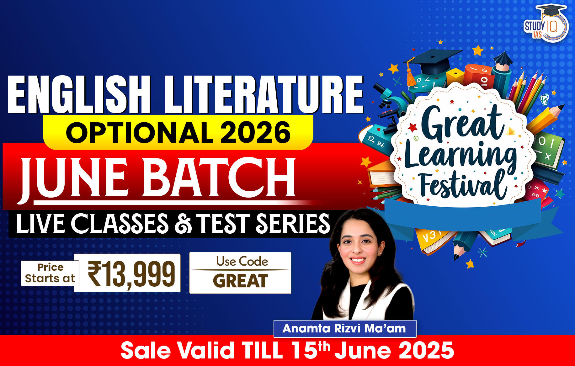 UPSC IAS (Mains) English Literature Optional Live 2026 (Comprehensive) June Batch