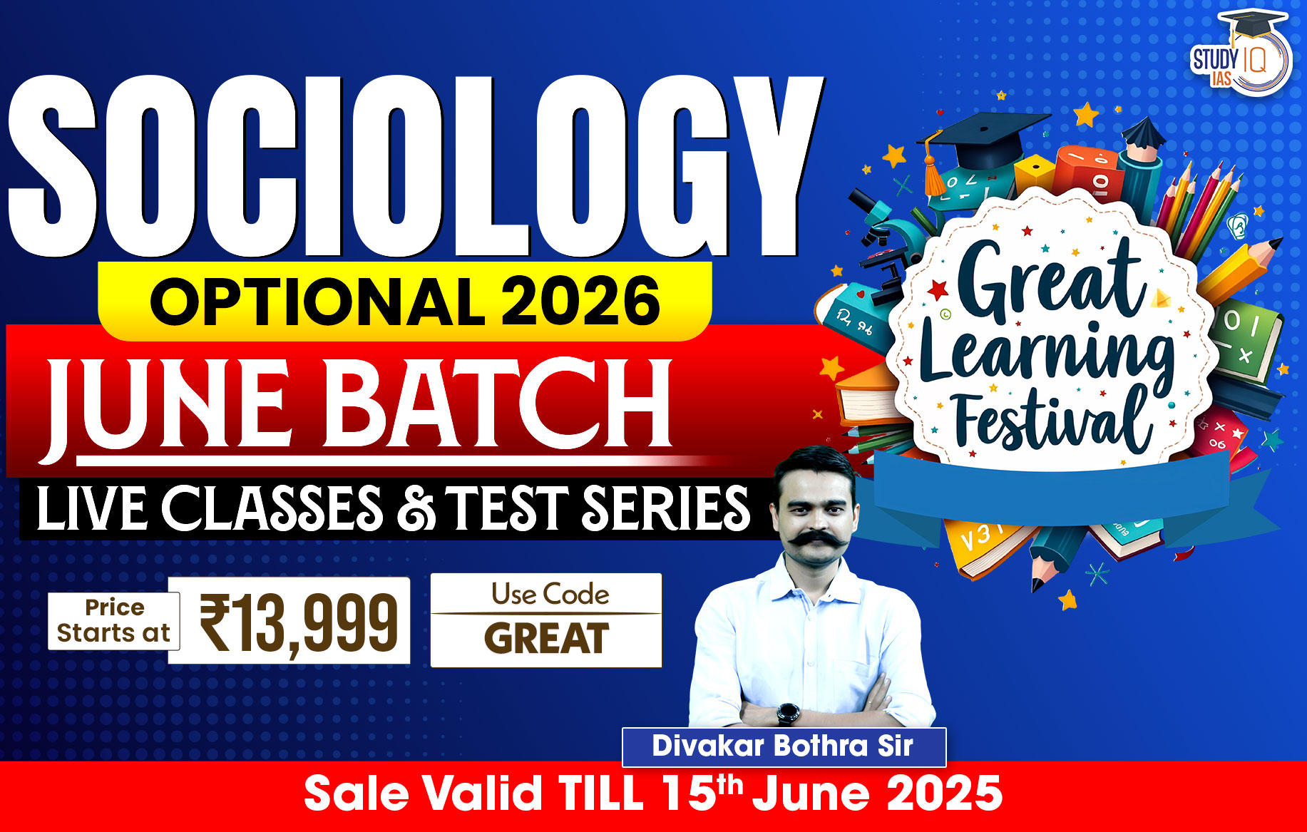 UPSC IAS (Mains) Sociology Optional Live 2026 (Comprehensive) June Batch By Divakar Bothra