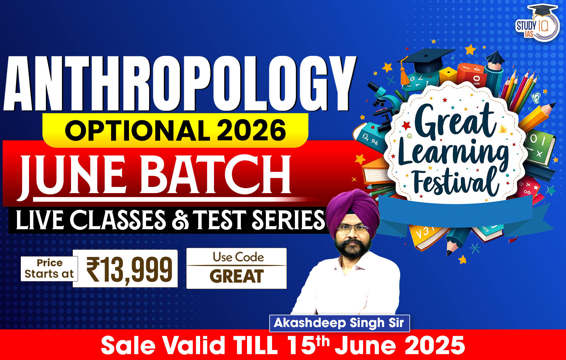 UPSC IAS (Mains) Anthropology Optional Live 2026 (Comprehensive) June Batch By Akashdeep Singh