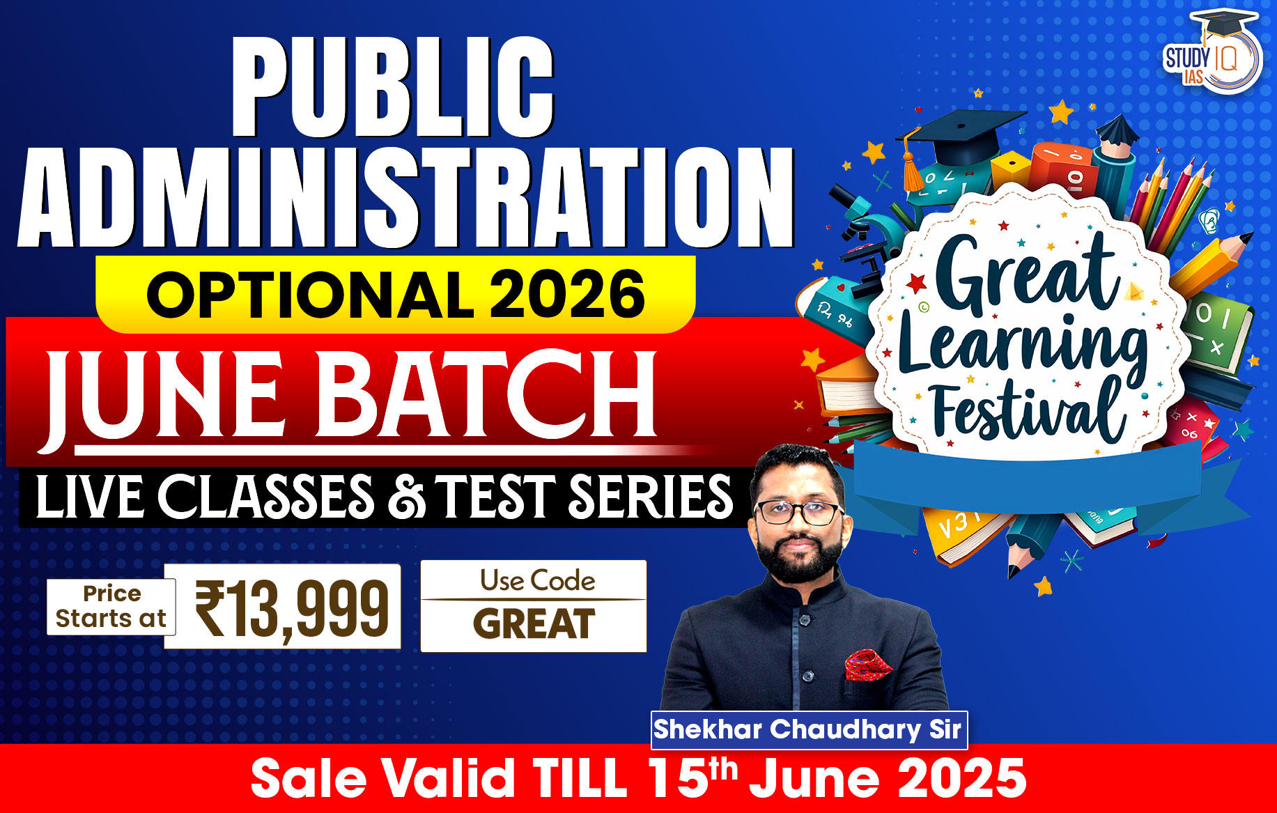 UPSC IAS (Mains) Public Administration Optional Live 2026 (Comprehensive) June Batch By Shekhar Choudhary