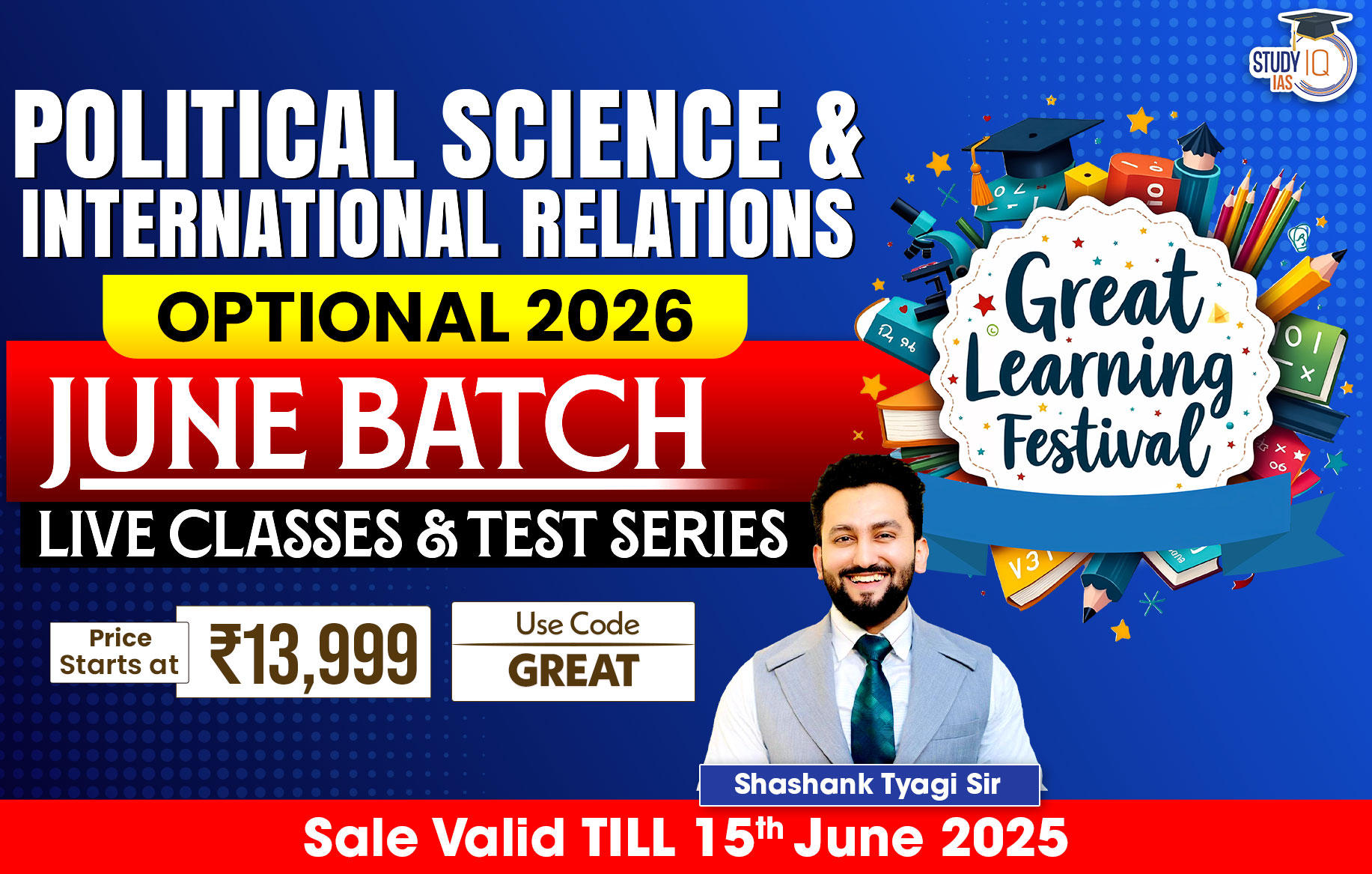 UPSC IAS (Mains) PSIR Optional Live 2026 (Comprehensive) June Batch By Shashank Tyagi