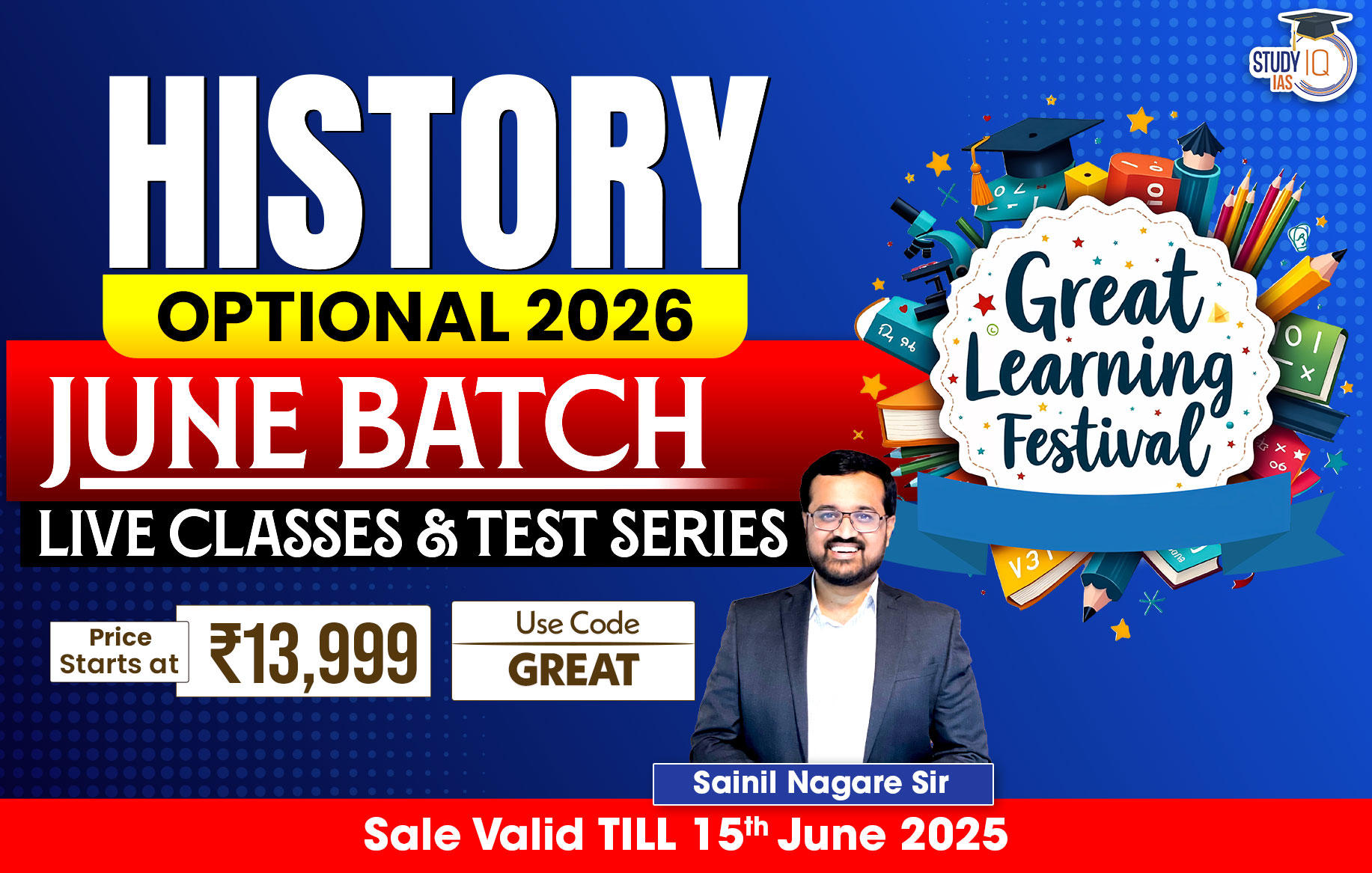 UPSC IAS (Mains) History Optional Live 2026 (Comprehensive) June Batch By Sainil Nagare