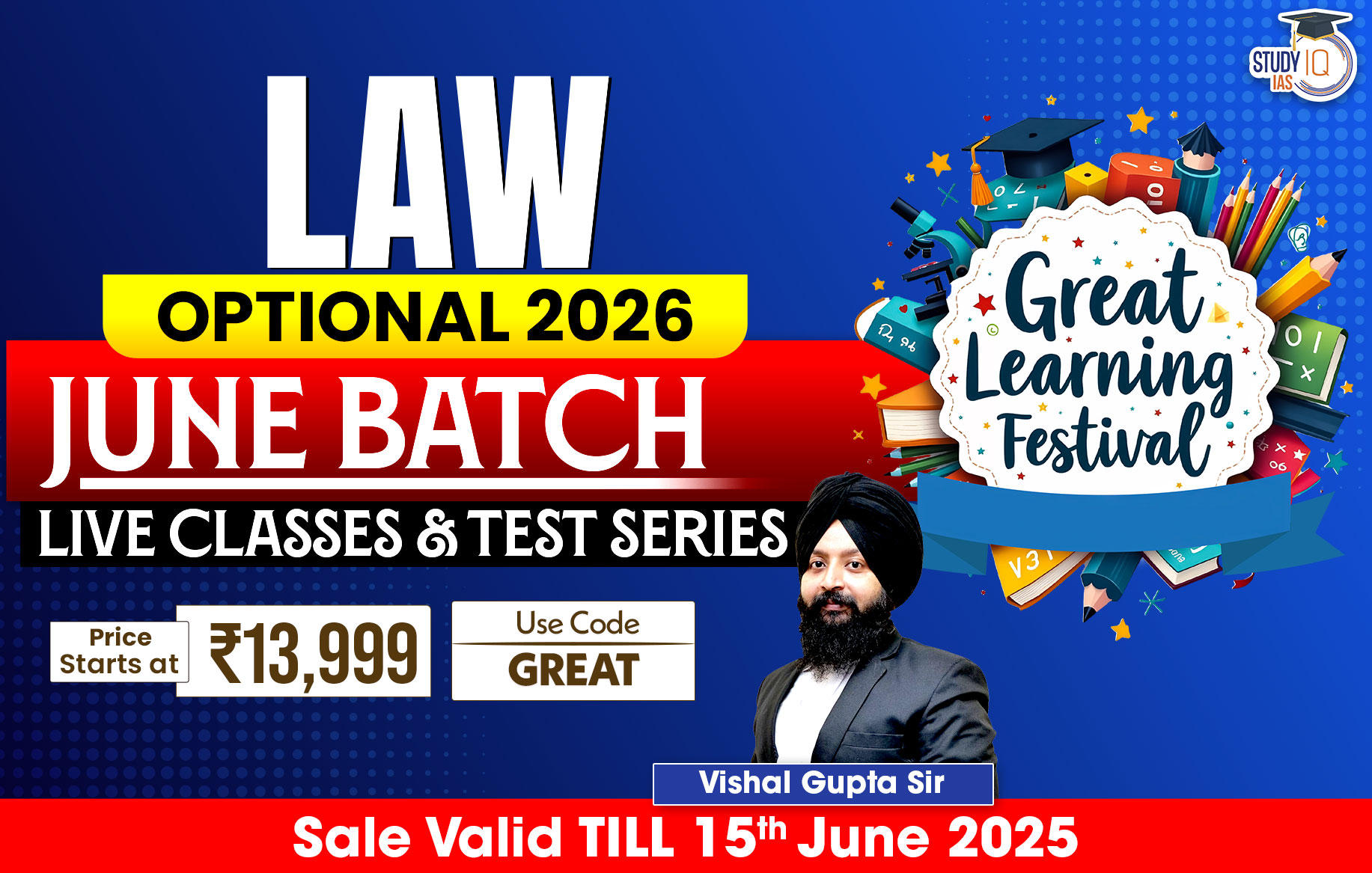UPSC IAS (Mains) Law Optional Live 2026 June Batch By Vishal Gupta