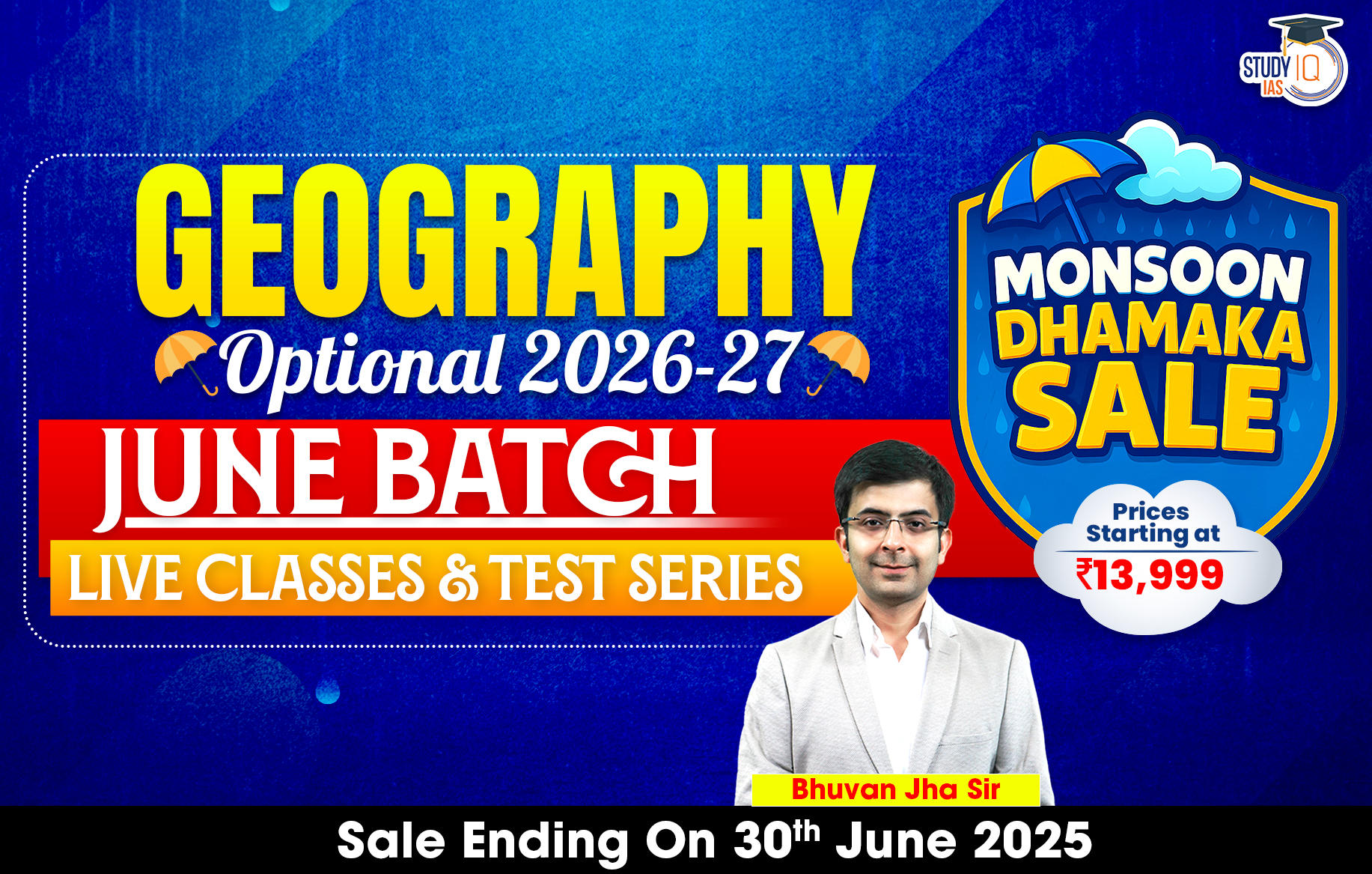 UPSC IAS (Mains) Geography Optional Live 2026 (Comprehensive) June Batch By Bhuvan Jha