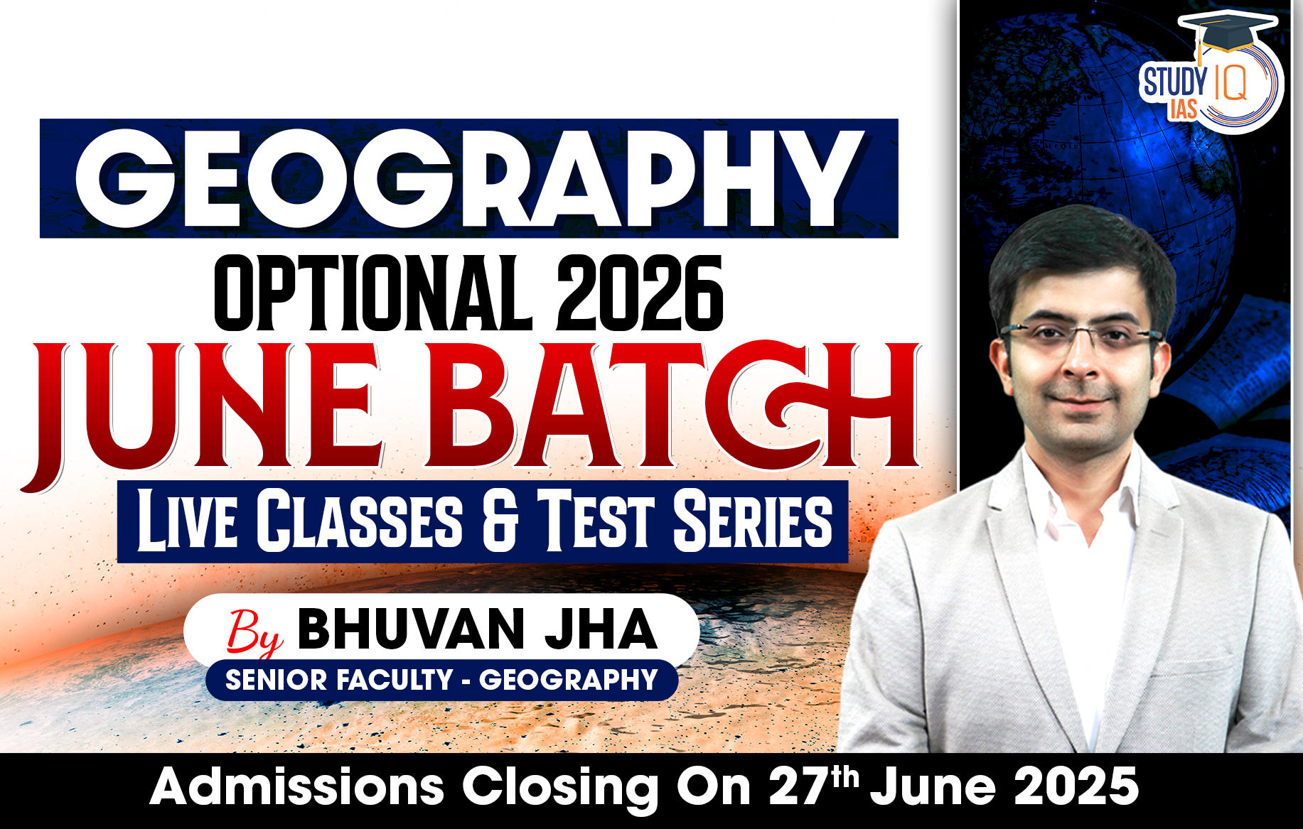 UPSC IAS (Mains) Geography Optional Live 2026 (Comprehensive) June Batch By Bhuvan Jha