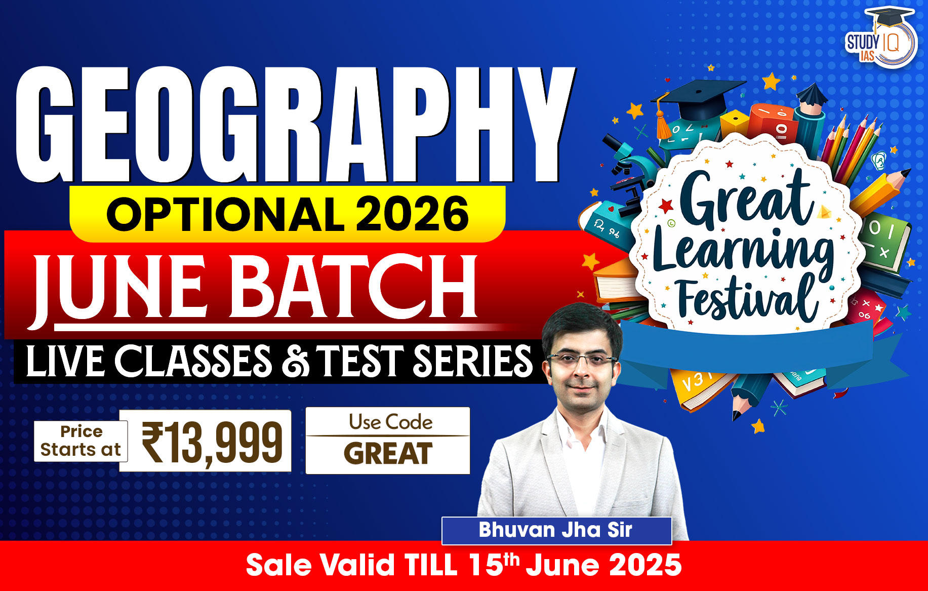 UPSC IAS (Mains) Geography Optional Live 2026 (Comprehensive) June Batch By Bhuvan Jha
