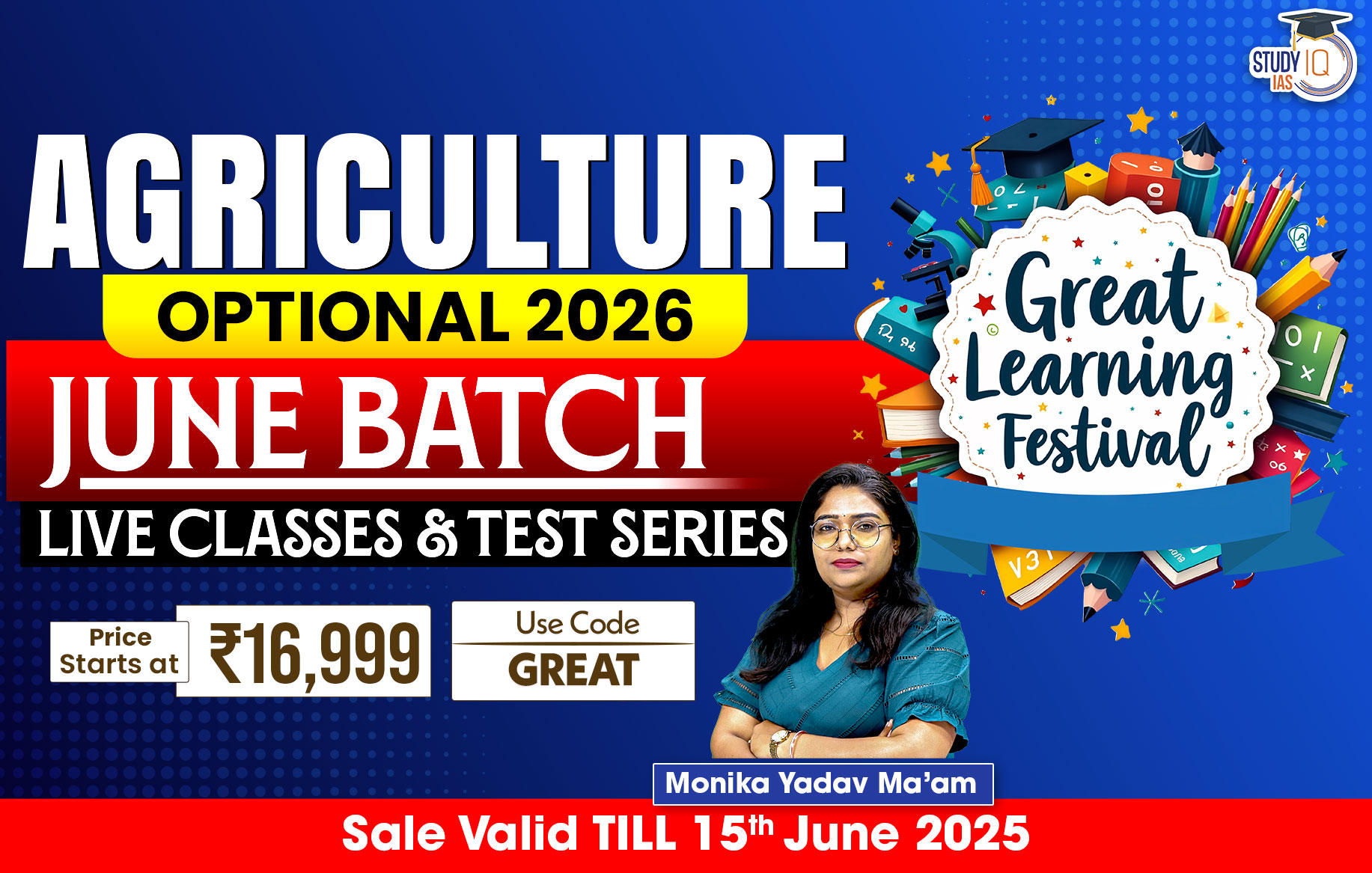 UPSC IAS (Mains) Agriculture Optional Live 2026 (Comprehensive) June Batch