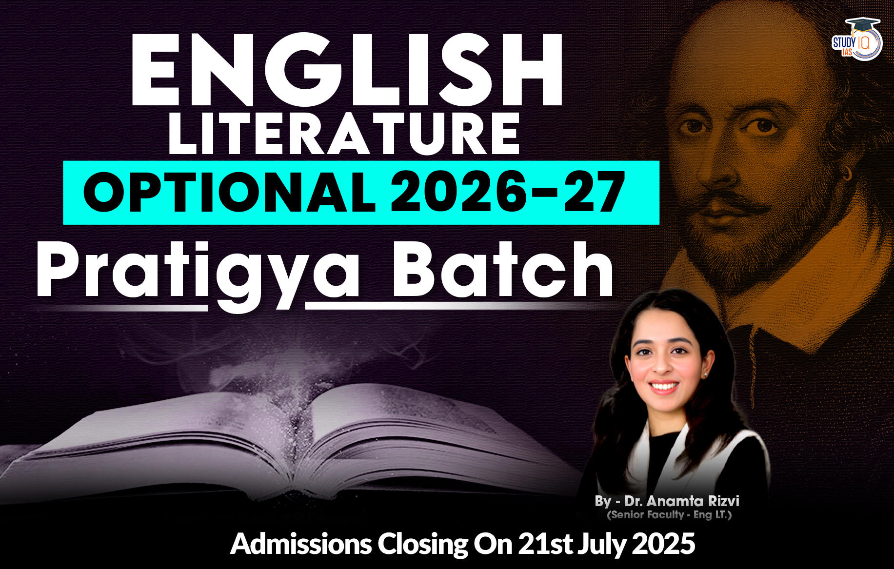 UPSC IAS (Mains) English Literature Optional Live 2026-27 (Comprehensive) Pratigya Batch By Dr. Anamta Rizvi
