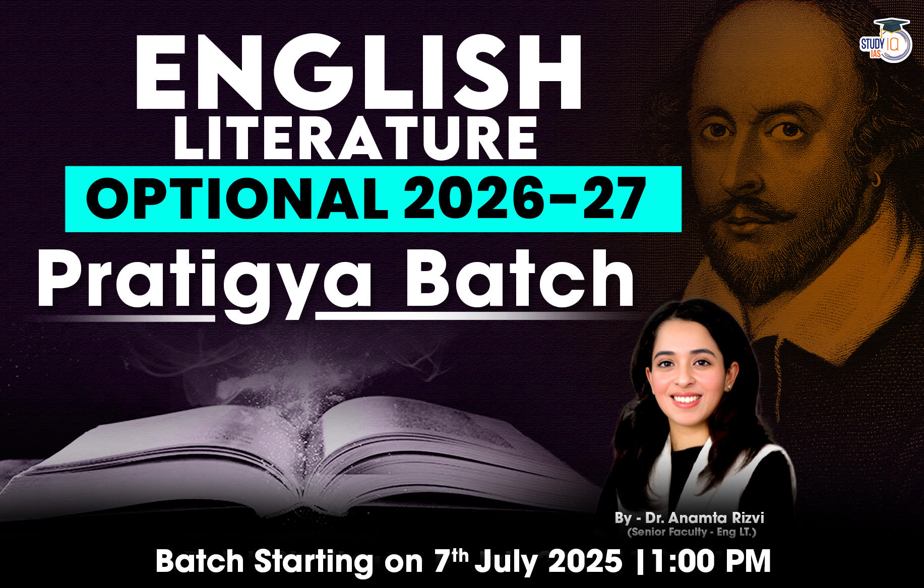 UPSC IAS (Mains) English Literature Optional Live 2026-27 (Comprehensive) Pratigya Batch By Dr. Anamta Rizvi