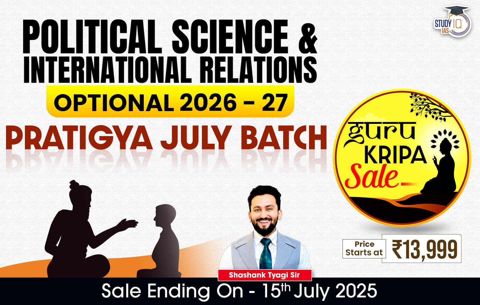 UPSC IAS (Mains) PSIR Optional Live 2026-27 (Comprehensive) Pratigya July Batch By Shashank Tyagi