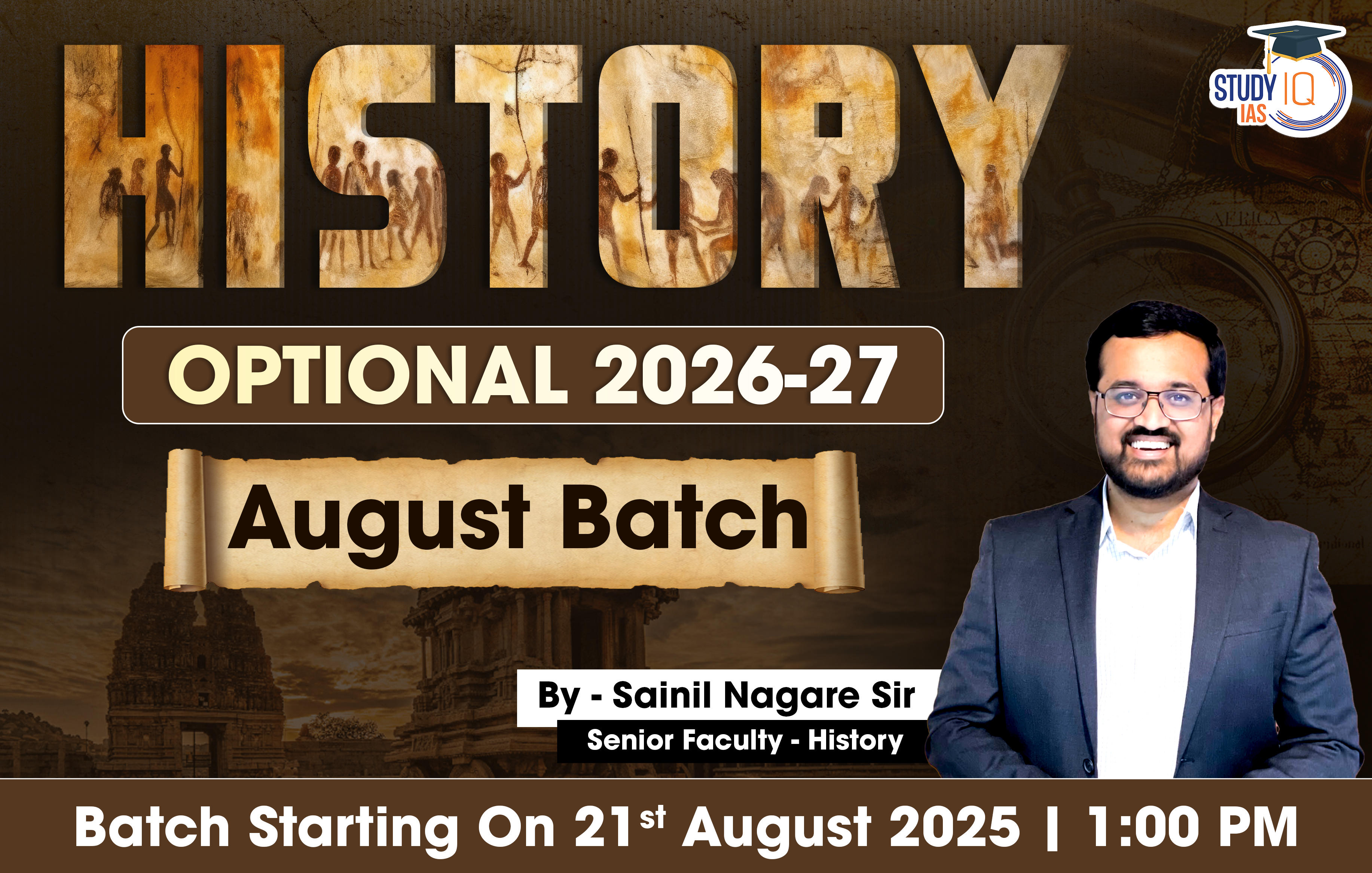 UPSC IAS (Mains) History Optional Live 2026-27 (Comprehensive) August Batch By Sainil Nagare