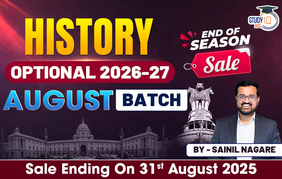 UPSC IAS (Mains) History Optional Live 2026-27 (Comprehensive) August Batch By Sainil Nagare