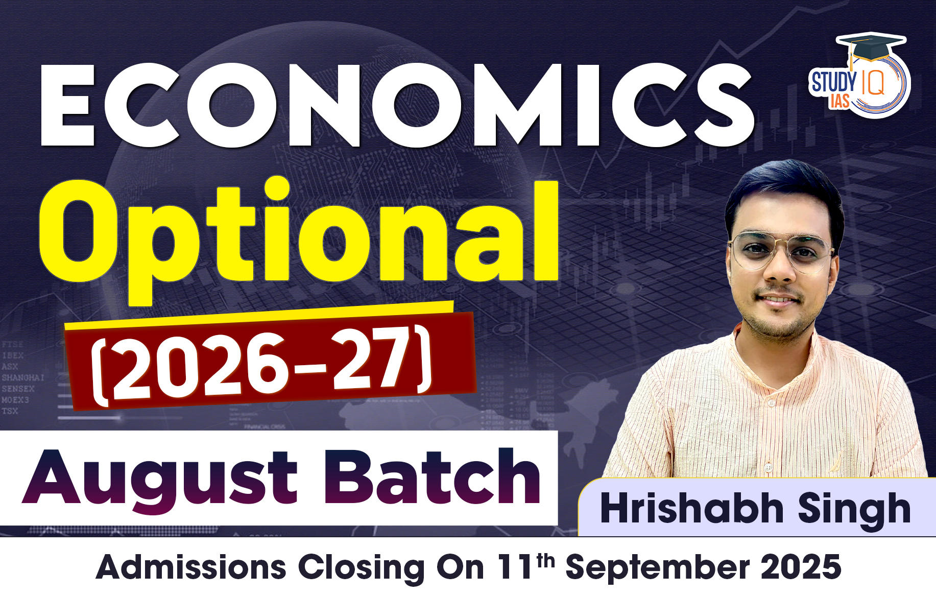 UPSC IAS (Mains) Economics Optional Live 2026-27 (Comprehensive) August Batch By Hrishabh Singh
