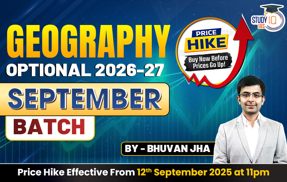 UPSC IAS (Mains) Geography Optional Live 2026-27 (Comprehensive) September Batch By Bhuvan Jha