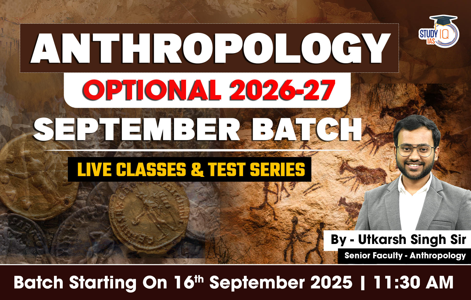 UPSC IAS (Mains) Anthropology Optional Live 2026-27 (Comprehensive) September Batch By Utkarsh Singh