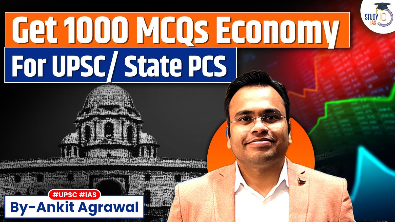 1000 MCQs Economy for UPSC / State PCS