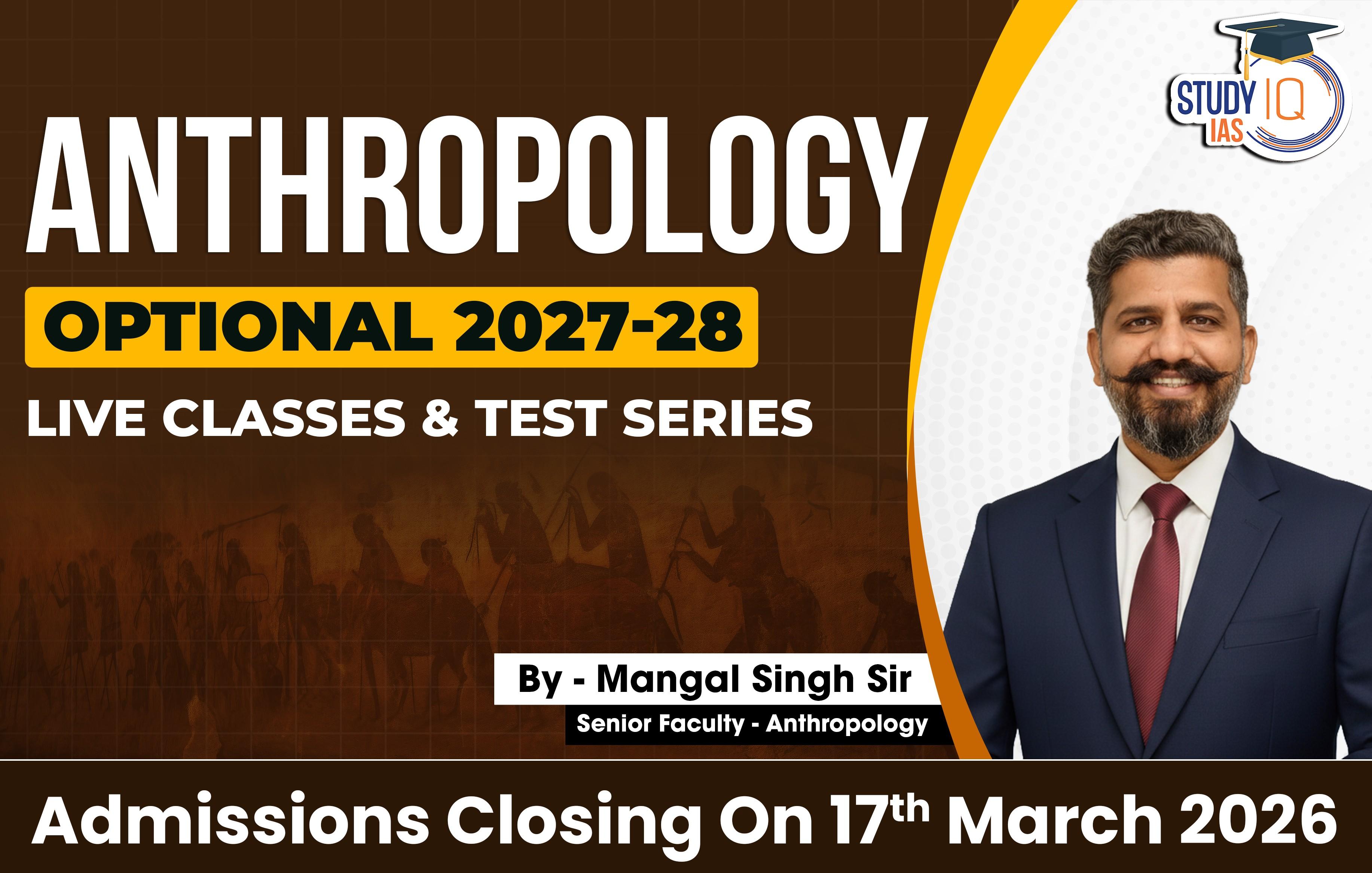 UPSC IAS (Mains) Anthropology Optional Live 2027-28 (Comprehensive ...